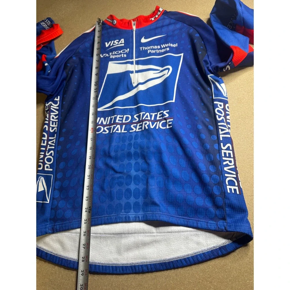 Nike USPS Pro Cycling Team Jersey Mens XL Long Sleeve Blue Trek Vintage Italy
